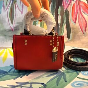 RARE limited Edition Coach Rogue 12 MINI top handle bag in color block CC482